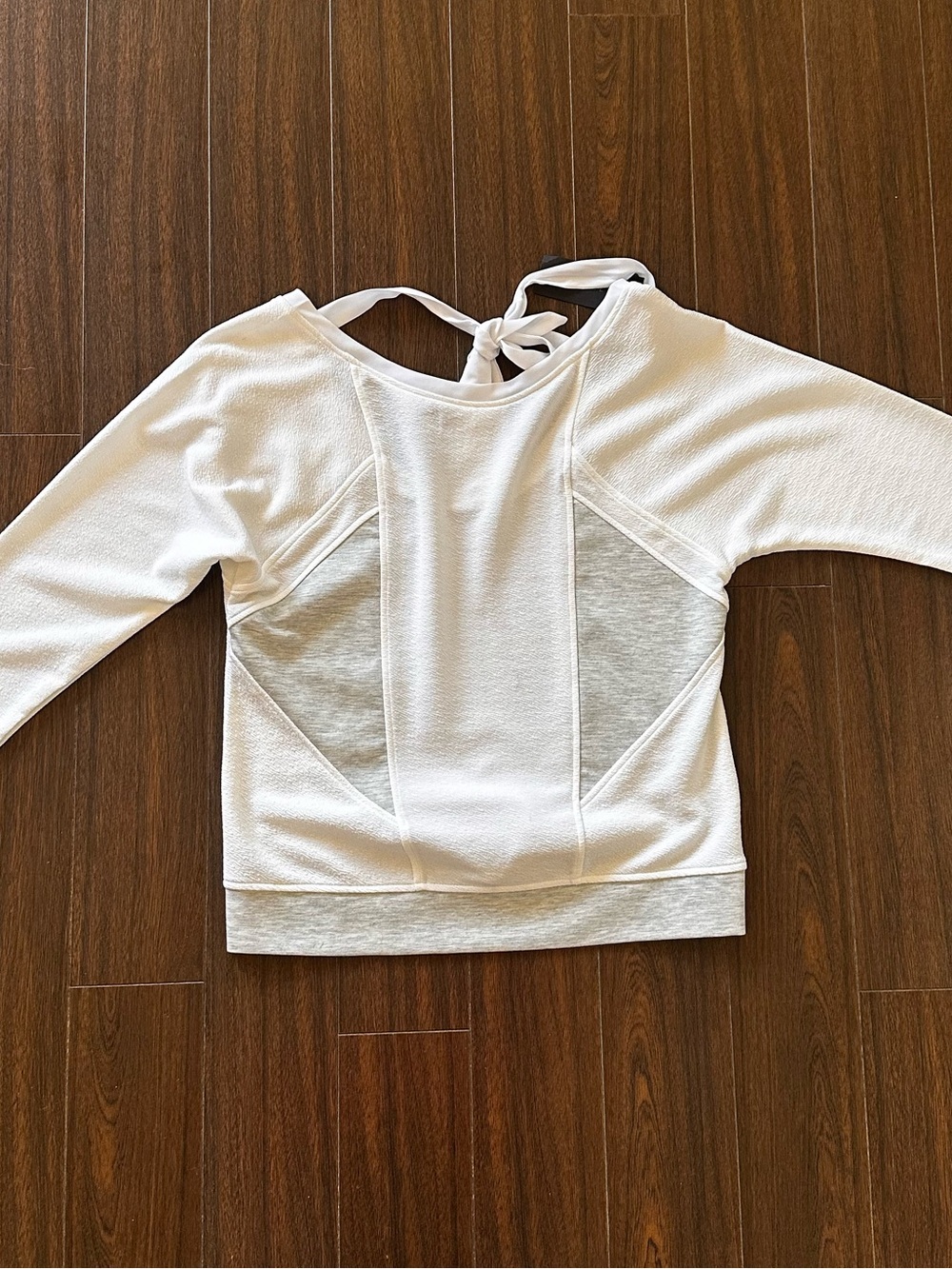Dynamite White Textured Open-Back Top